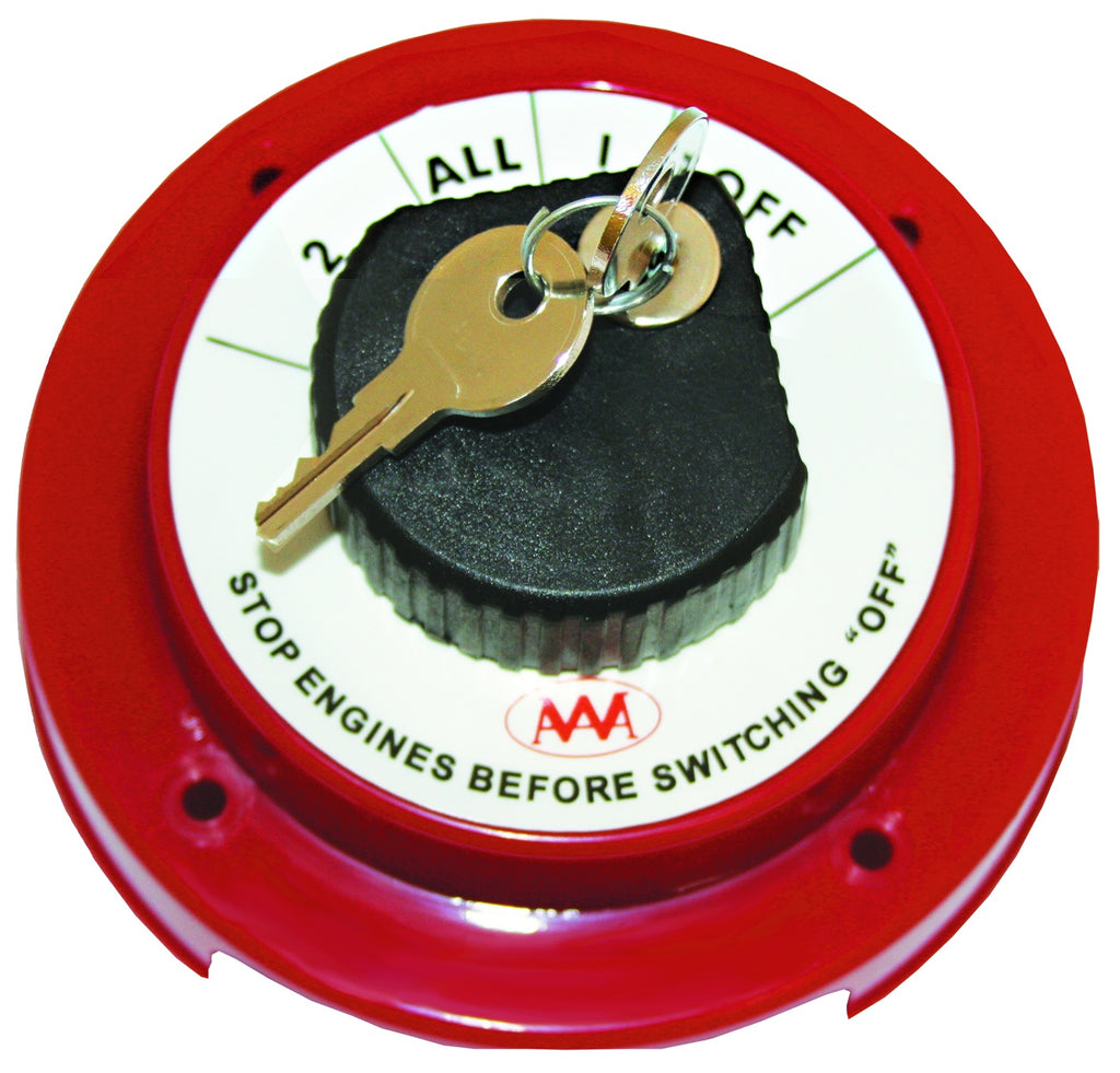 Dual Battery Switch with key lock anti-theft feature High Amp Battery Selector Switch