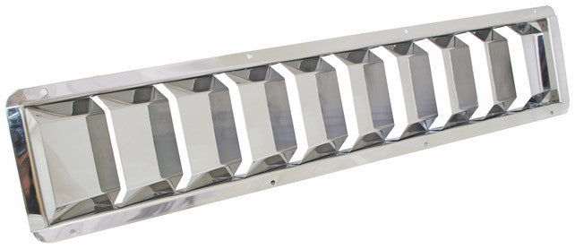 Stainless Steel Surface Mount Large louvre Vent 113mm x 530mm Boat Caravan Camper