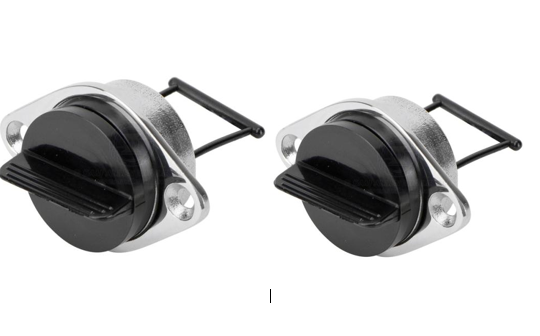 Boat Bung 25mm stainless Steel Base with Nylon Bung Transom Bung Complete X 2