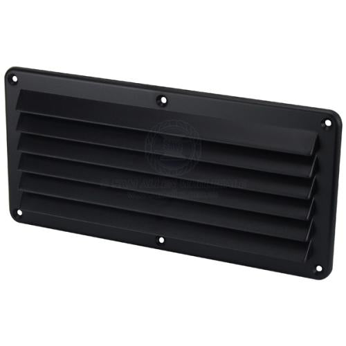 Plastic Rectangular louvre Vent 260mm x 125mm x 15mm Boat Caravan Camper Black