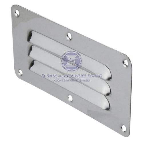 Stainless Steel Surface Mount louvre Vent 127mm x 65mm Boat Caravan Camper
