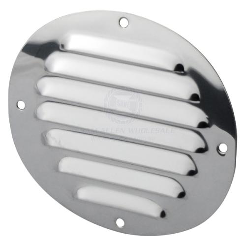 Stainless Steel Surface Mount Oval louvre Vent 127mm x 116mm Boat Caravan Camper