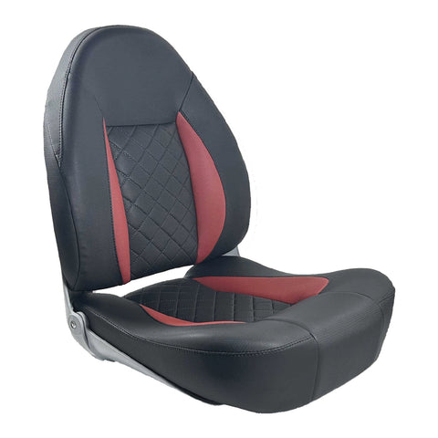 Boat Seat Axis Ranger Hi Back PRO Folding Seat Black / Red