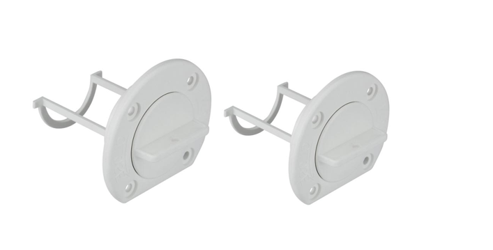 Boat Bung x 2 Plastic Plug & Base with O-Ring Seal and Built in Retainer 50mm Cut Out