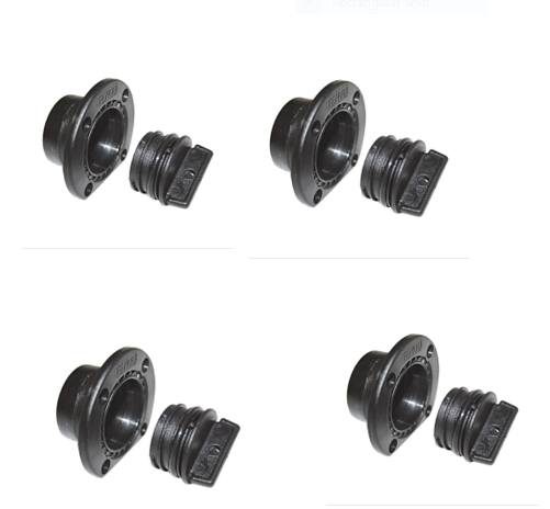 4 x Boat Bungs Self Bailer Bungs Black TENOB large Nylon External Mount