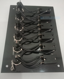 6 Gang Fused Marine Switch Panel Bakelite Panel Splash Proof Boots 12 Or 24 Volt