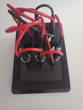 12 Volt 3 Switch Panel Pre-Wired Extremely Weather proof Black Textured Alloy