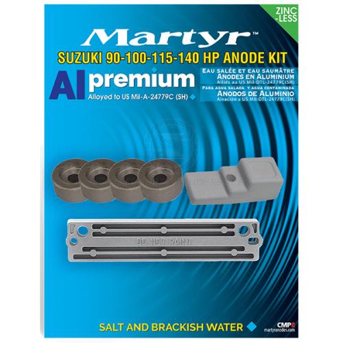 Suzuki Alloy Anode Kit 90-140 Horse Power Outboard Martyr Aluminium Salt Water New