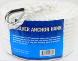 Boat Silver Anchor Rope 15m x 8mm PE Silver Anchor rope for Boat