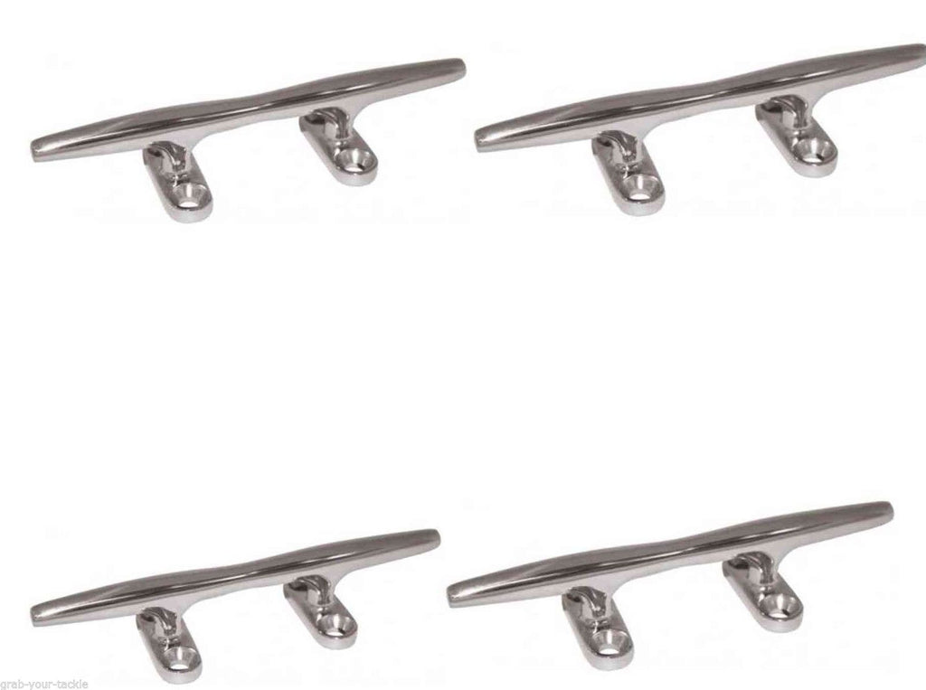 Rope Cleat for Boat/Marine 316 g Stainless steel 200mm slimline deck cleats x 4