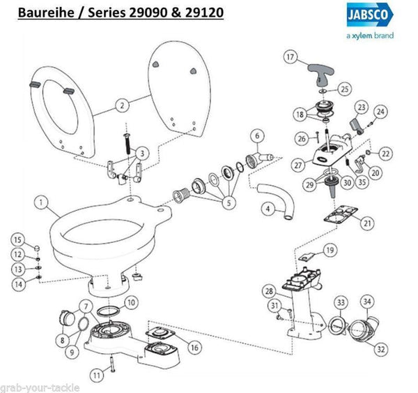 Jabsco Toilet Service Kit 19982007 Jabsco 29045 2000