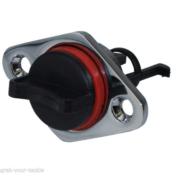Boat Bung Chrome Base with plastic Bung