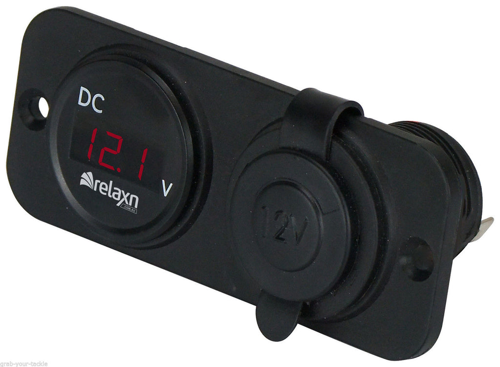 Digital Volt Meter Power Outlet Combo Voltmeter 2.5v-30V Battery Gauge Digital RELAXN