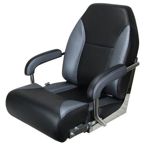 Boat Seat Relaxn Pelagic Series - High Back Black/Grey Carbon