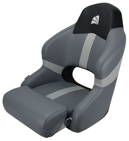 Boat Bucket Seat Relaxn Reef Series Sports Bucket Seat With Bolster Black Carbon/ Grey