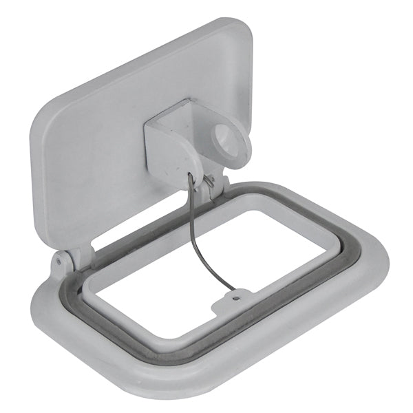 Alloy Scupper White Enamel Coated Large 240mm x 148mm