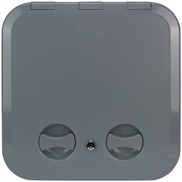 Access Hatch Caravan Boat Access Locker Hatch Grey 380 x 380 With Lock Europa