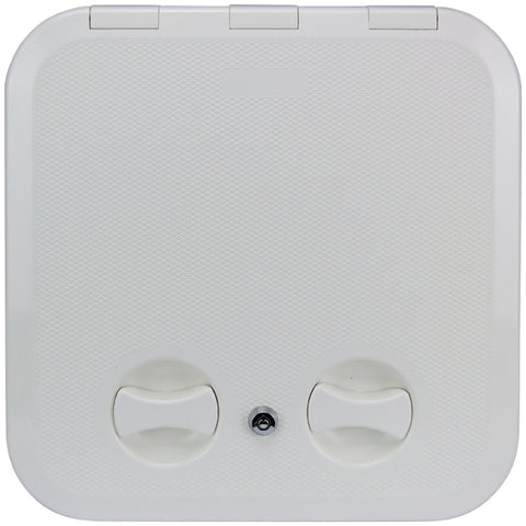 Access Hatch Caravan Boat Access Locker Hatch White 380 x 380 With Lock EUROPA
