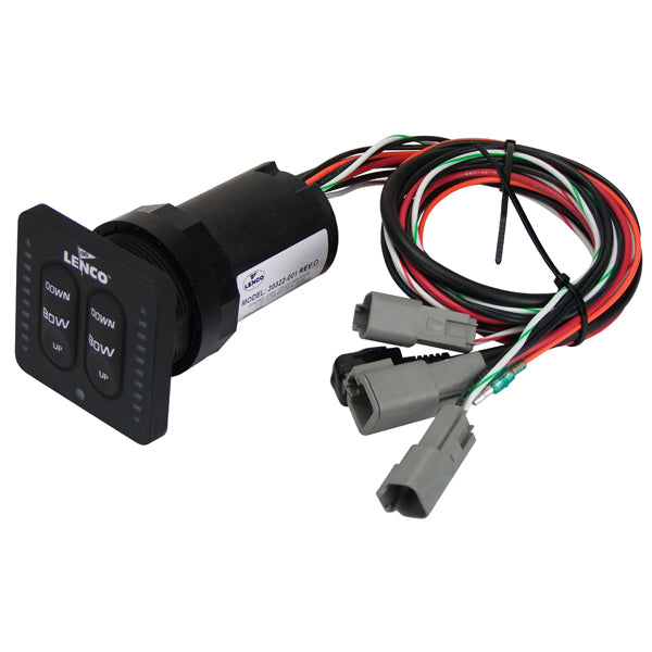 Lenco Trim Tab Switch Kit LED Indictaor Retrofit Kit Lenco Boat Trim Tab Switch now Integrated
