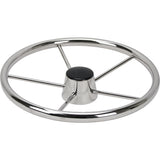 Boat Steering Wheel 5 Spoke Stainless Steel 10° Dish 390mm Diameter 3/4" Shaft