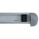 12V Swivel Reading Light Aluminium 9 SMD LED Rail Interior Reading Lamp / Cabin Light & Switch