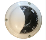 Boat Compass SURFACE MOUNT no Holes Powerboat Compass White with light