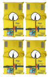 Boating Safety Kit Waterproof Bag 4 Lifejackets Paddles Bailer Kit V Sheet