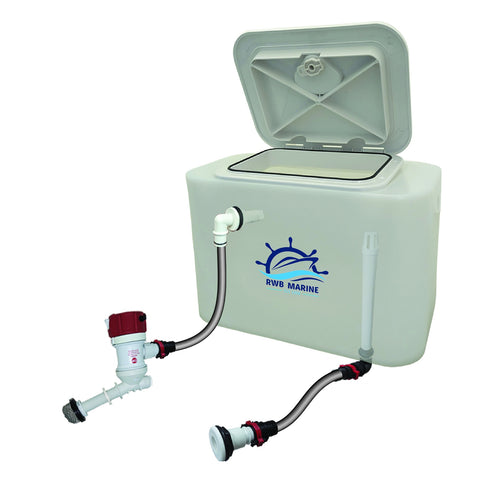 Bait Tank For Boat Complete 30 LT Includes Rule Pump, Hoses & Livewell Fittings