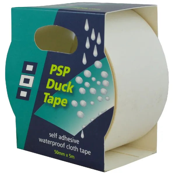 PSP Duck Tape White Suitable for temporary Repairs on Boats and Canoes 50mm x 5m