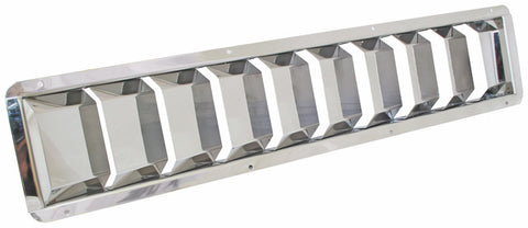 Stainless Steel Surface Mount Large louvre Vent 113mm x 530mm Boat Caravan Camper