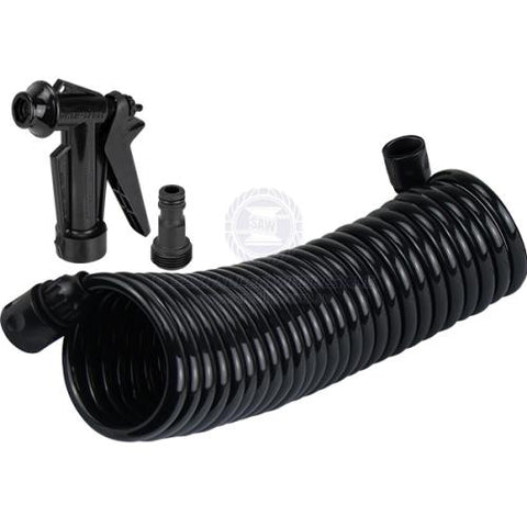 Deck Wash Hose for Boats Caravan washing 7.5 Metre Multi-Purpose Coil Hose & Power Spray Nozzle