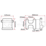 Pump Water Pressure 24V 11.3 LPM with Strainer Self-Priming Caravan Boat Relaxn