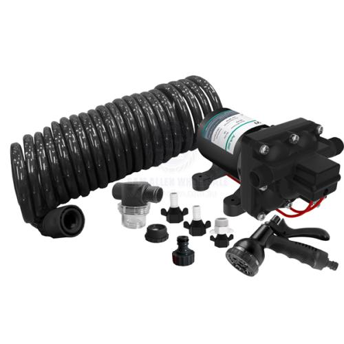 Deck Wash Kit Relaxn 12v 17.0 L/min 60psi includes Pump, Hose, Nozzle, Filter & Tails