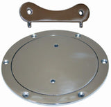 Inspection Port / Deck Plate 205mm OD 316 Grade SS with Key Boat Caravan Port