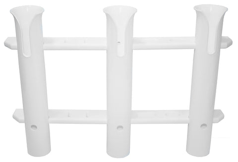 3 Rod Holder Vertical Rack Boat Fishing Marine Storage White Plastic