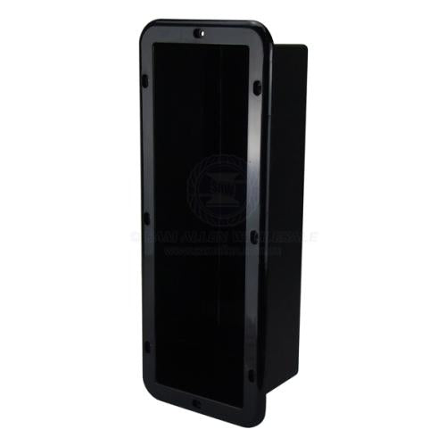 Boat Side Pocket Holder Rectangular Can-SB® Horizontal Flush Mount Black Plastic