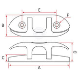 Rope Cleat Folding Mooring Boat Marine 316G Stainless Steel Black PVD 120mm