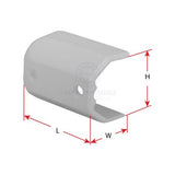 Gunwale End Caps - Gunnel White ASA Plastic Fender strip cap X 2 pieces