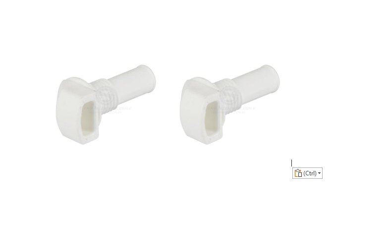 Marine Fuel Breather X 2 Straight Fuel /Water Tank Breather Streamline Nylon White