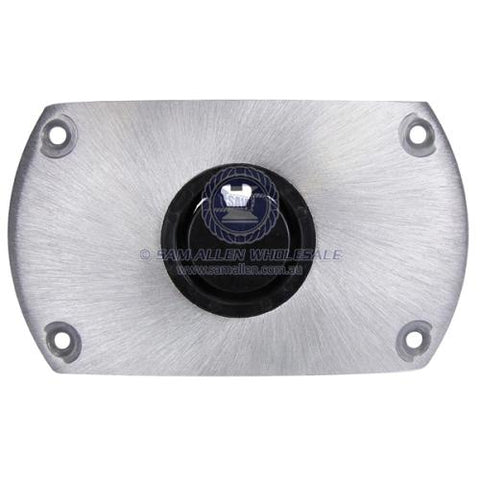 Boat Pedestal Spare Base For Plug-In Post flat side Fits 60mm Post Round Anodised