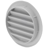 Round Louvre Vent 100mm diameter White ABS Plastic with anti-bug mesh Boat Caravan Camper