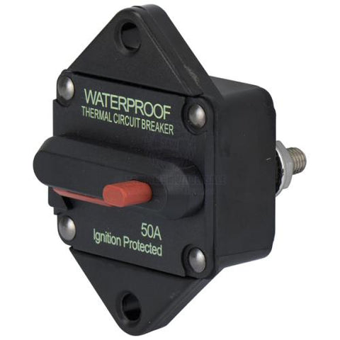 Circuit Breaker Panel mount IP67 12/24 Volt 50A Relaxn