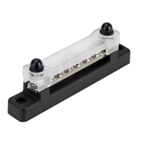 Buss Bar Electrical Terminal  50 amp 6 way 2 stud Heavy Duty with cover Relaxn