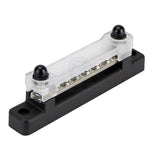 Buss Bar Electrical Terminal  50 amp 6 way 2 stud Heavy Duty with cover Relaxn