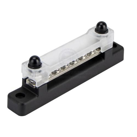 Buss Bar Electrical Terminal  50 amp 6 way 2 stud Heavy Duty with cover Relaxn