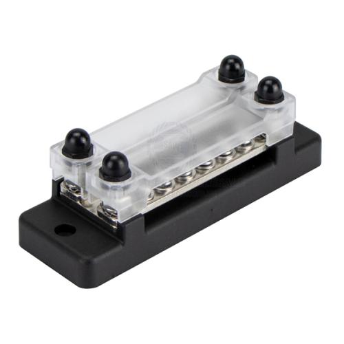 Buss Bar Electrical Terminal 48 volt 12 gang 150 amp 4 stud Heavy Duty with cover Relaxn