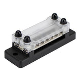 Buss Bar Electrical Terminal 48 volt 12 gang 150 amp 4 stud Heavy Duty with cover Relaxn