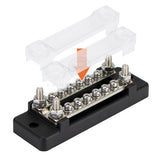 Buss Bar Electrical Terminal 48 volt 12 gang 150 amp 4 stud Heavy Duty with cover Relaxn