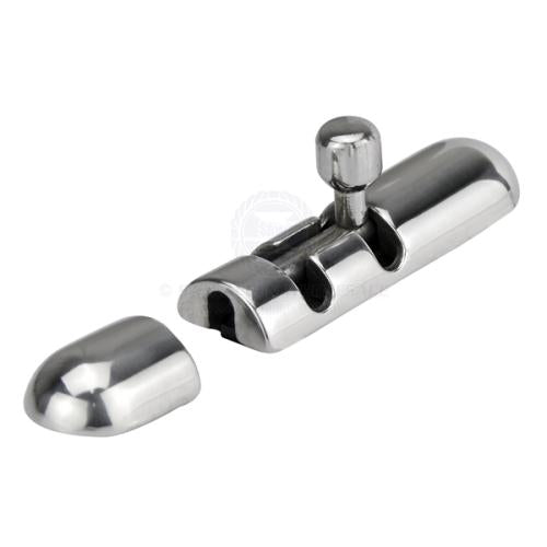 Barrrel Bolt 316G SS rounded slim profile concealed mount 88 x 20mm