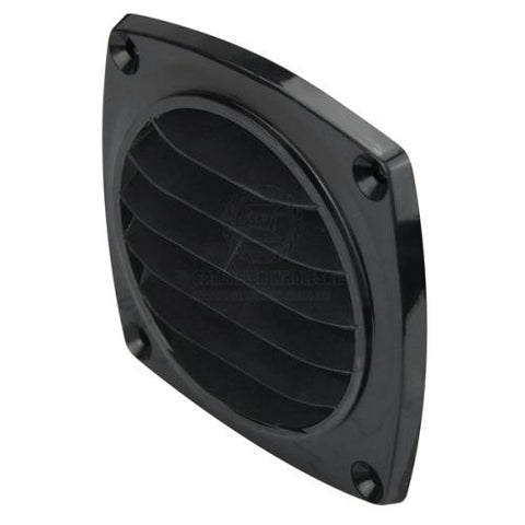 Square Louvre Vent 92mm x 92mm x 10mm Black ABS Plastic Boat Caravan Camper
